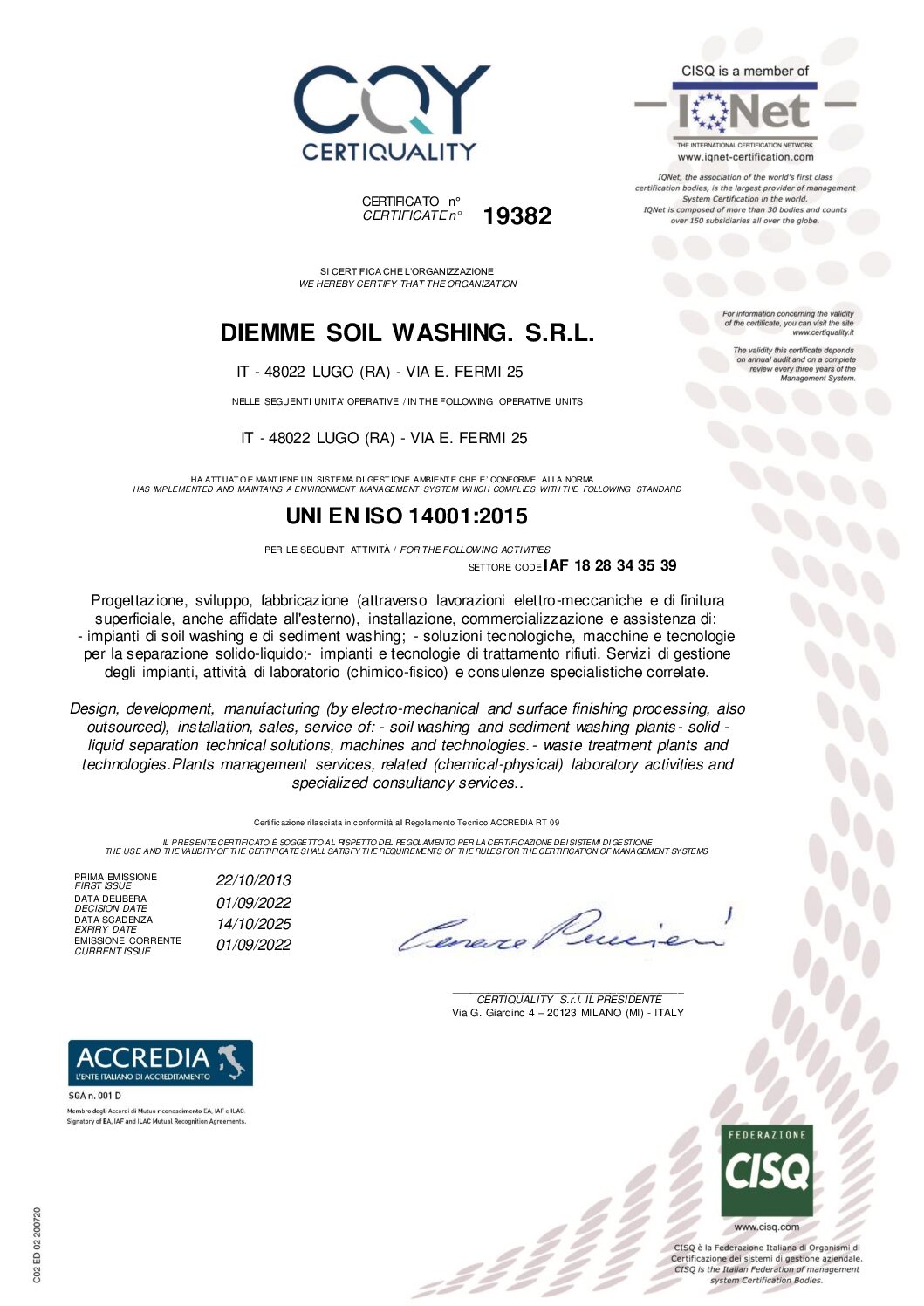 UNI EN ISO 14001 19382 pdf